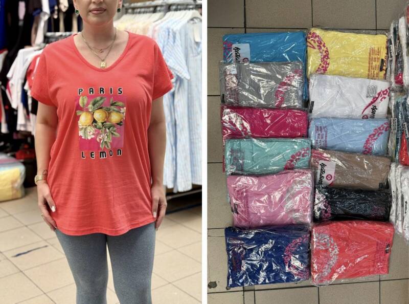 Bluzka damska ( Turecki produkt) Roz Standard , Mix Kolor .Paczka 12 szt
